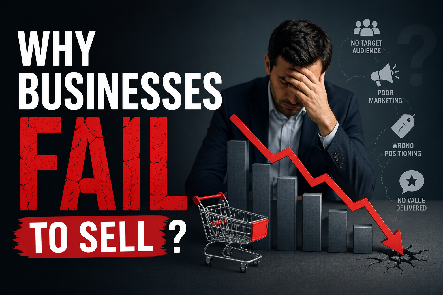 why businesses fail to sell